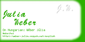 julia weber business card